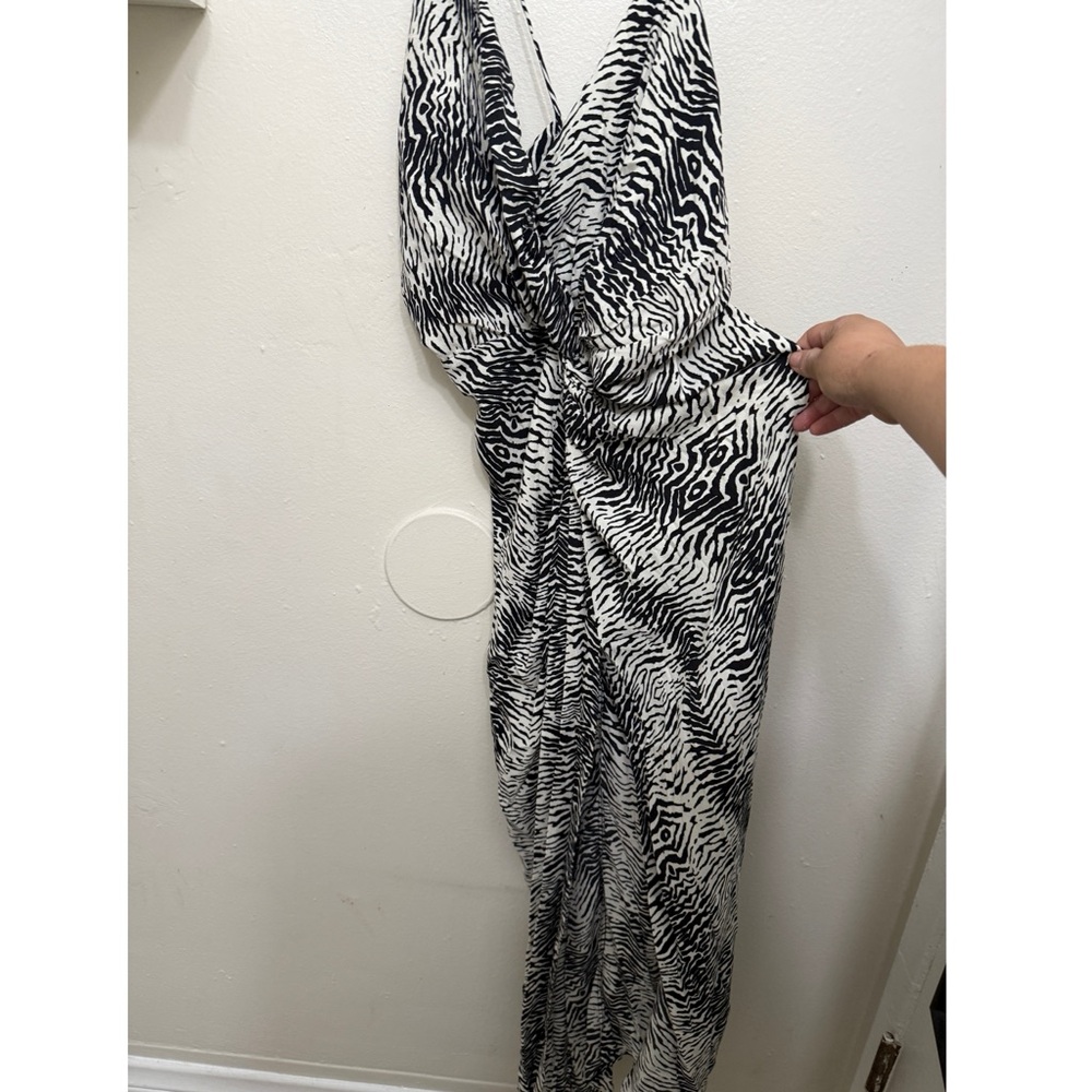 Zara zebra print maxi dress